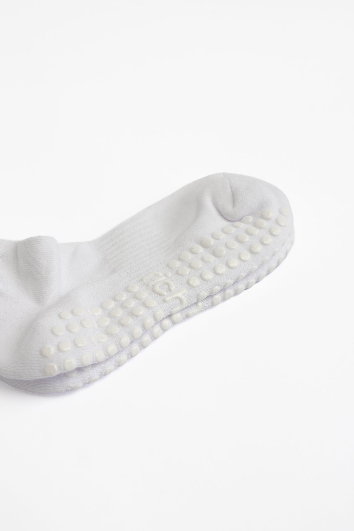 White Scrunch Grip Socks