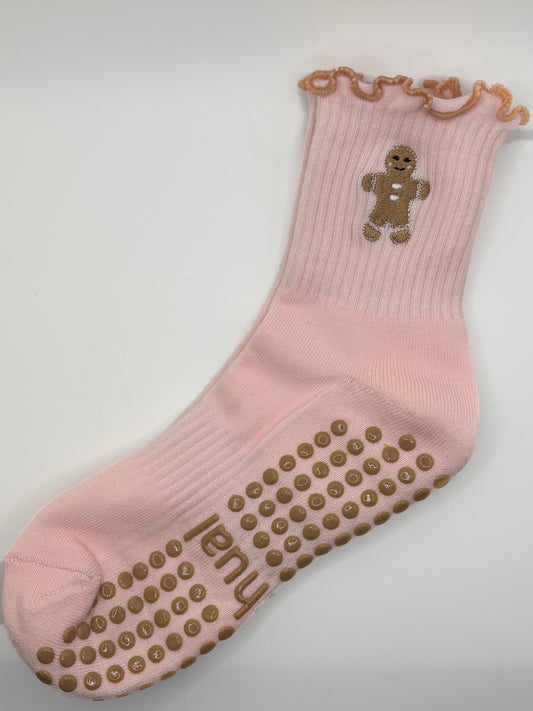 Gingerbread Grip Socks