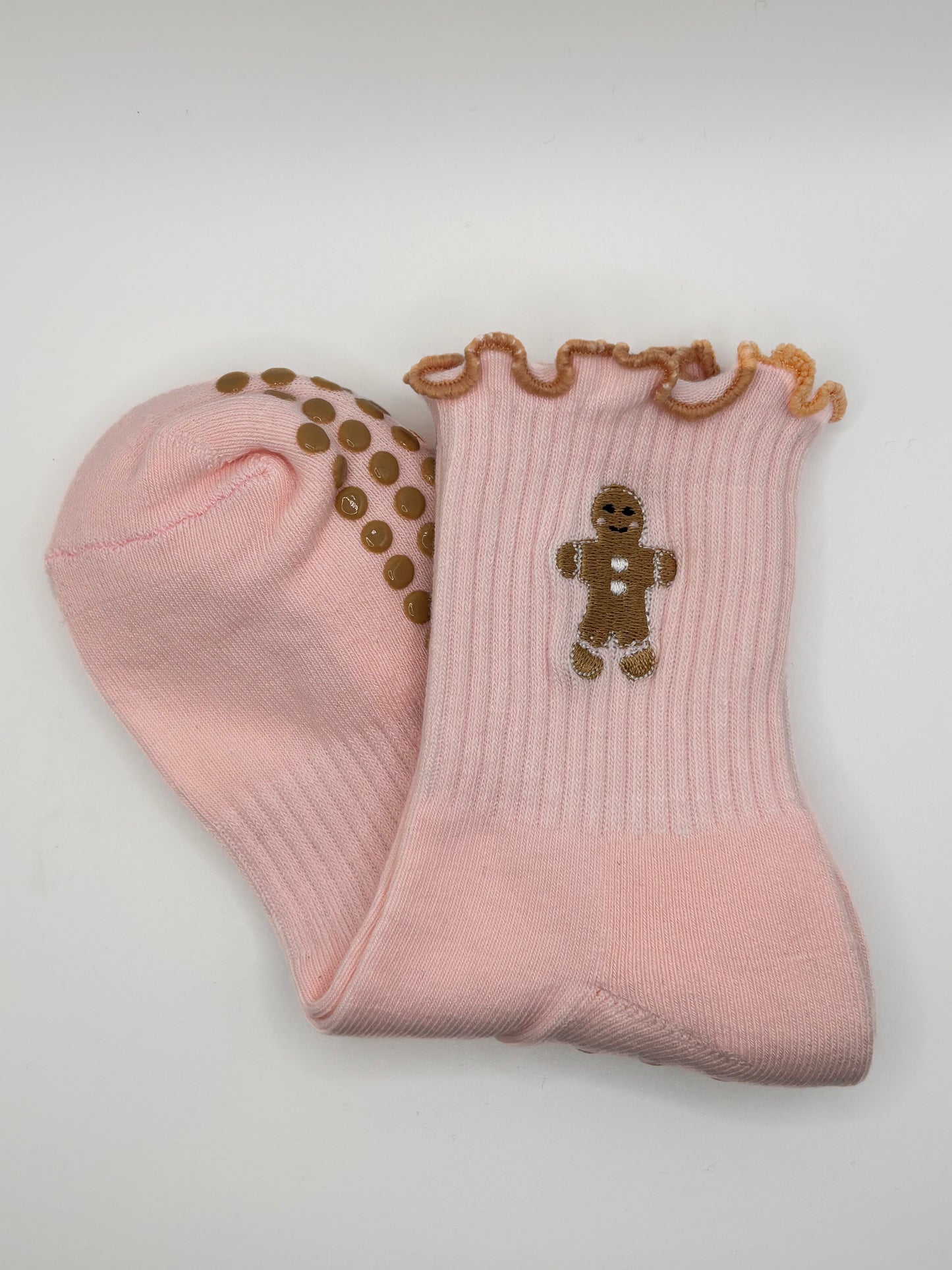 Gingerbread Grip Socks