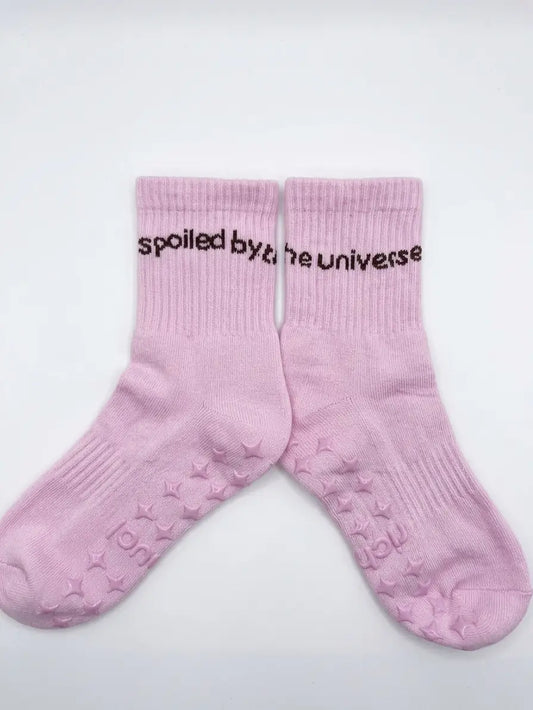Spoiled By The Universe Grip Socks