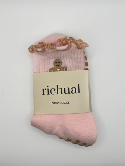 Gingerbread Grip Socks