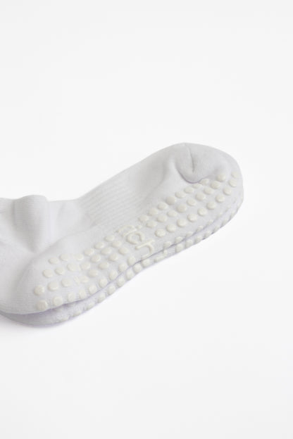 White Scrunch Grip Socks