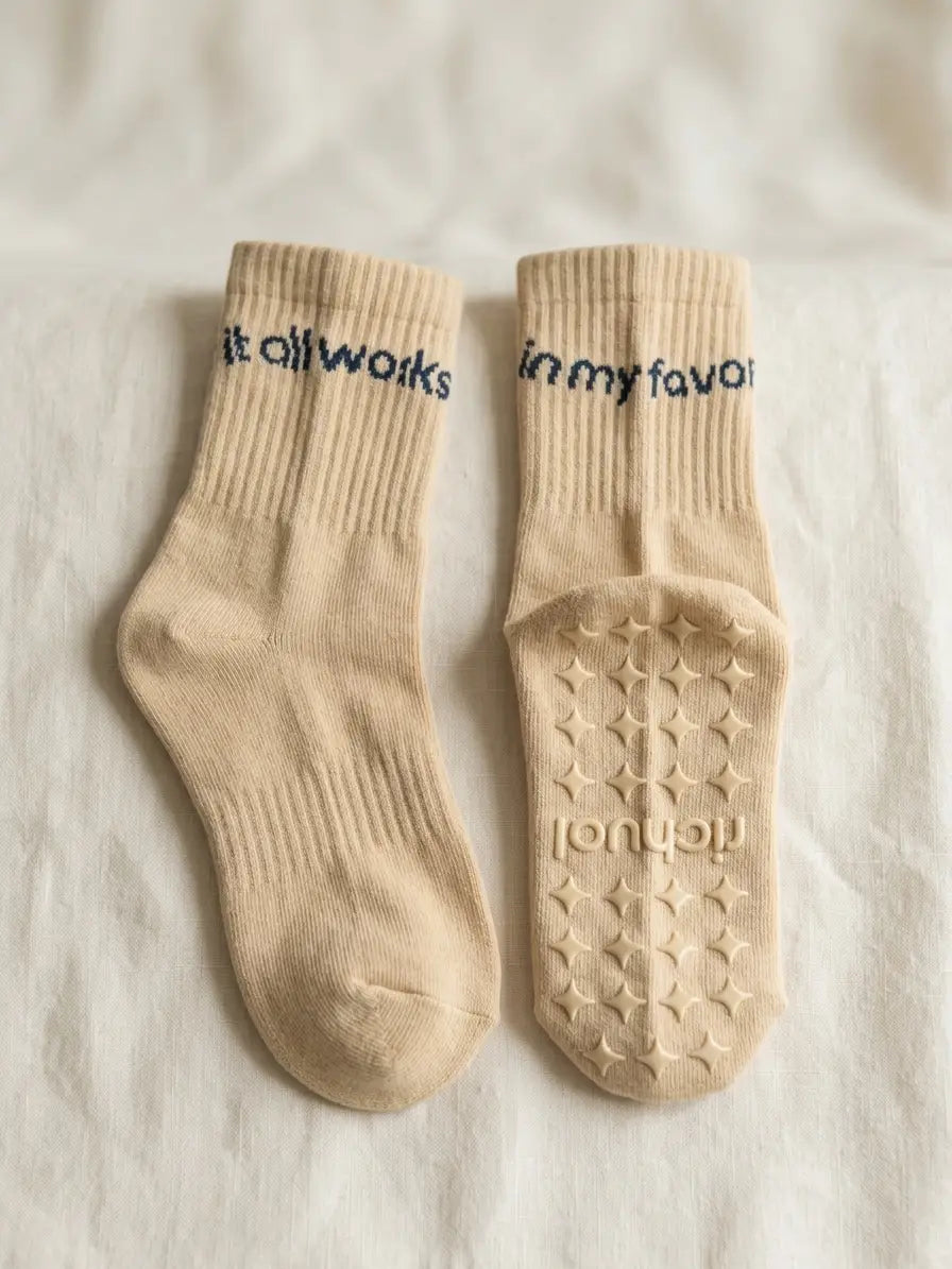 It All Works In My Favor Grip Socks